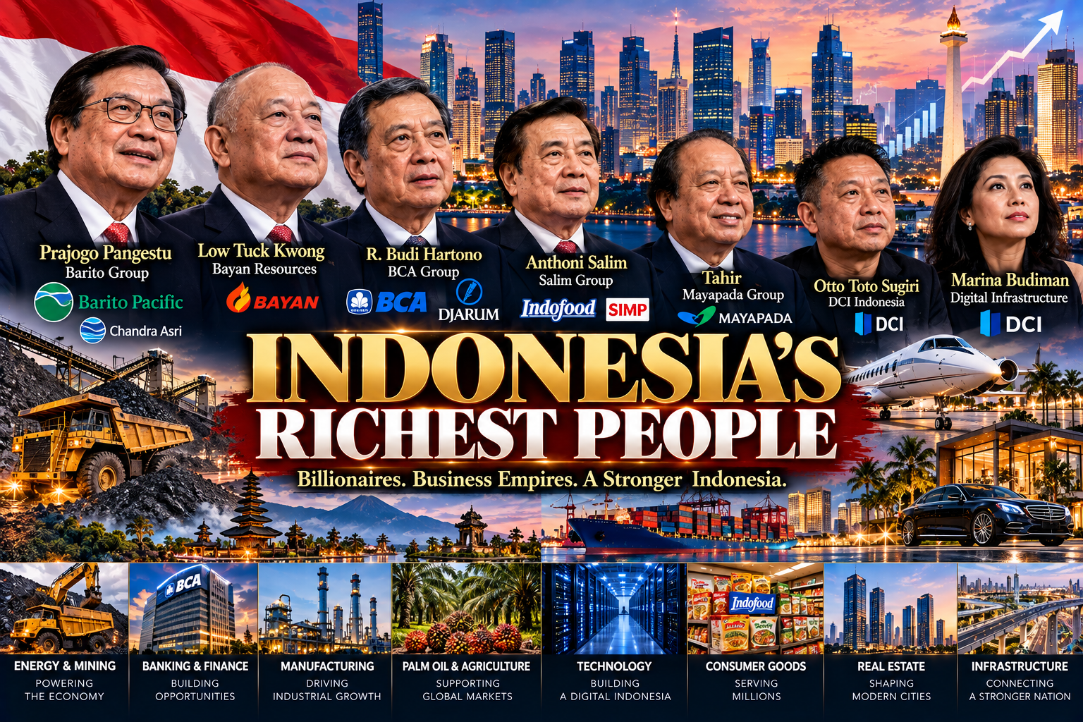 Indonesia’s Richest People: Billionaires, Business Empires, and the Industries Behind Their Wealth