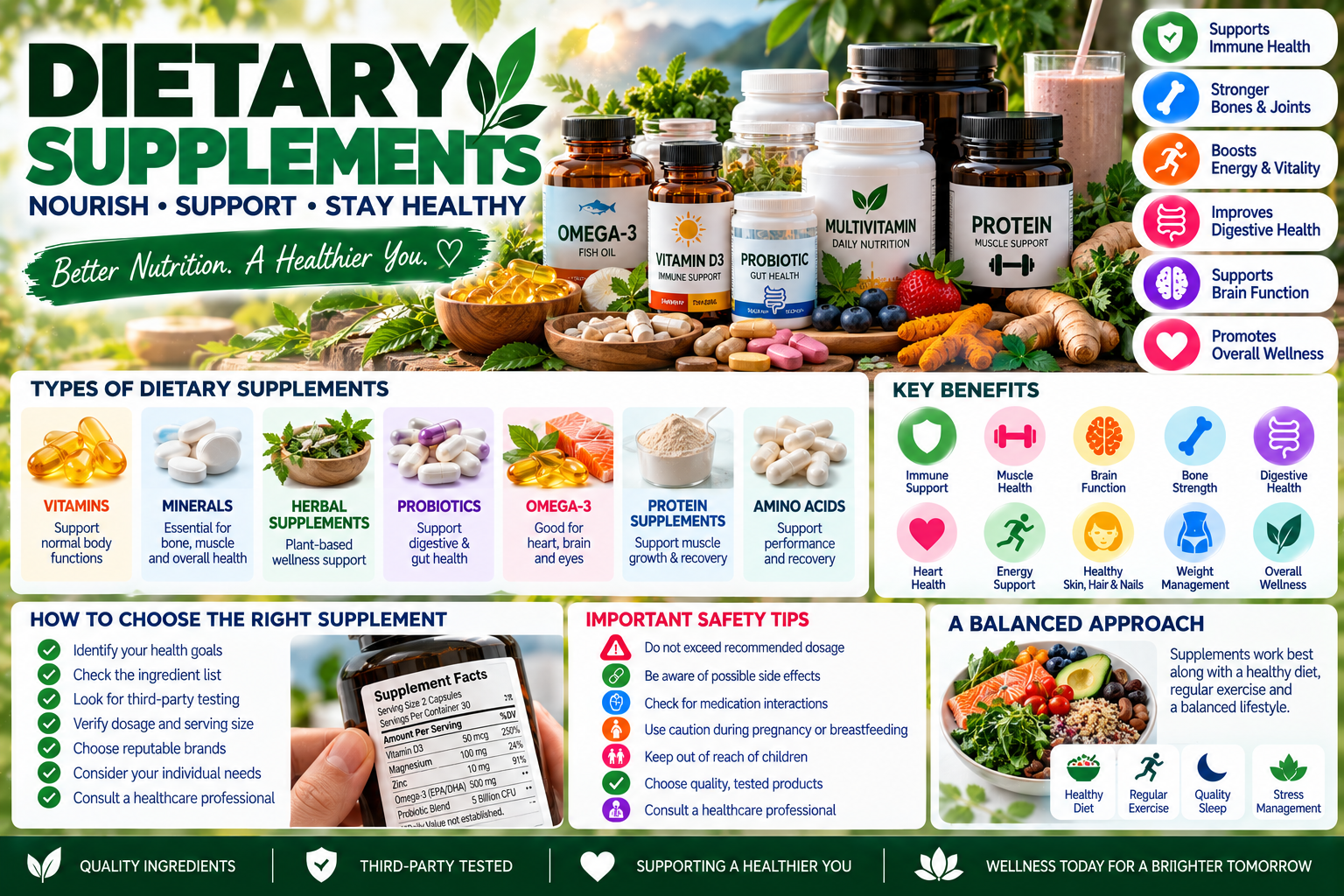 Dietary Supplements: A Complete Guide to Vitamins, Minerals, Herbs, Safety, and 2026 Trends