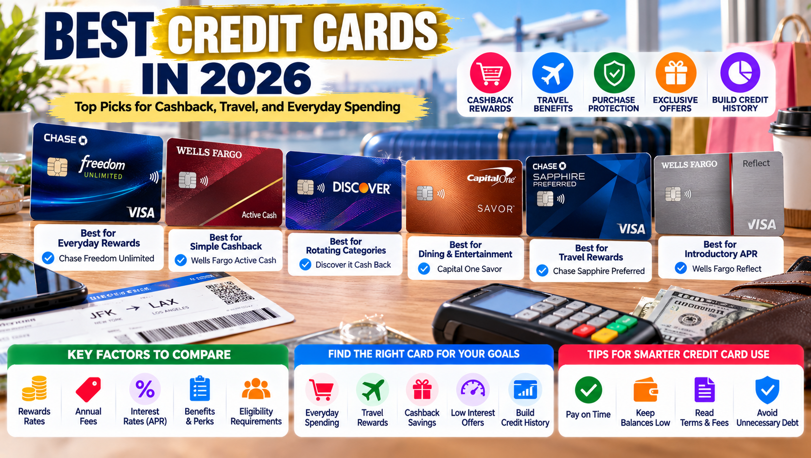 Best Credit Cards in 2026: Top Picks for Cashback, Travel, and Everyday Spending