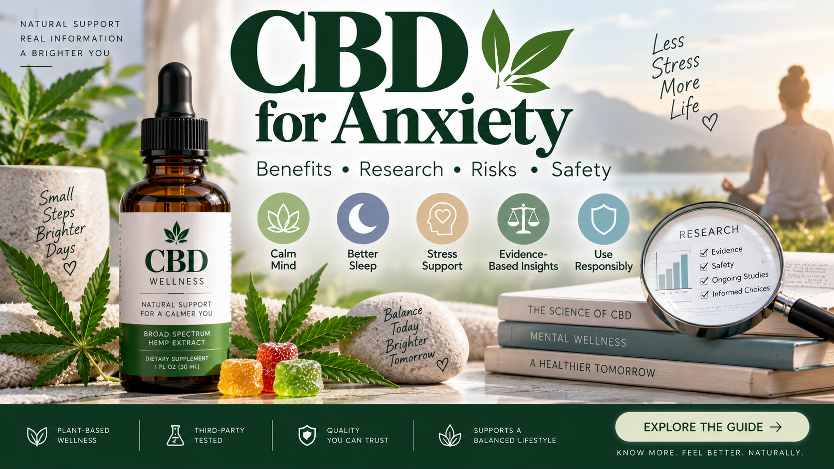 CBD for Anxiety: Benefits, Research, Risks, Side Effects, and What to Know
