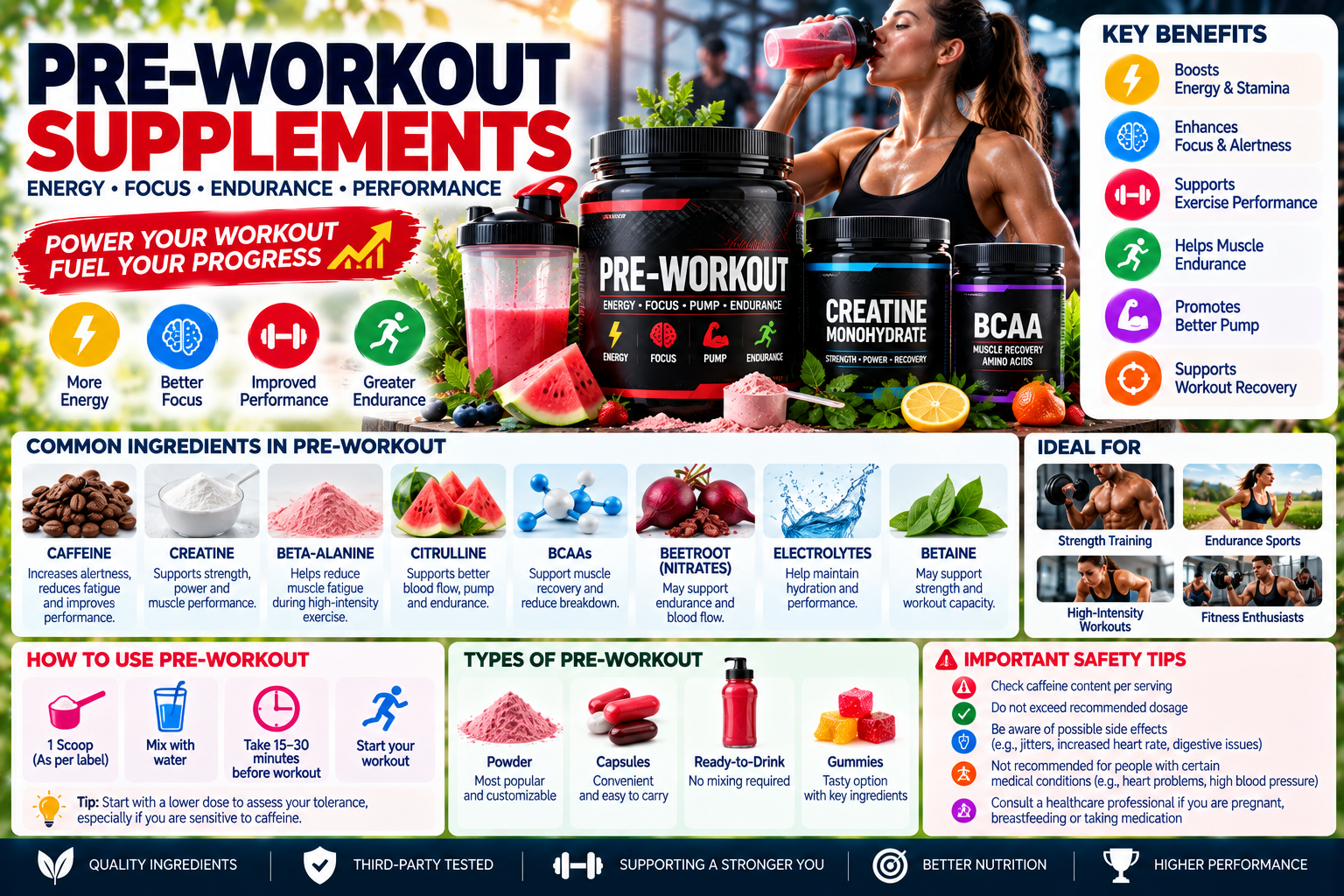 Pre-Workout Supplements: A Complete Guide to Ingredients, Benefits, Safety, and 2026 Trends
