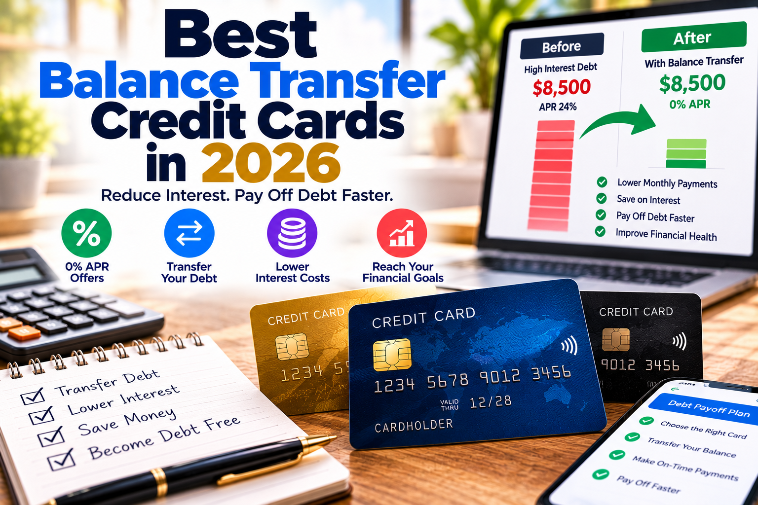Balance Transfer Credit Cards in 2026: How to Reduce Interest and Pay Off Debt Faster