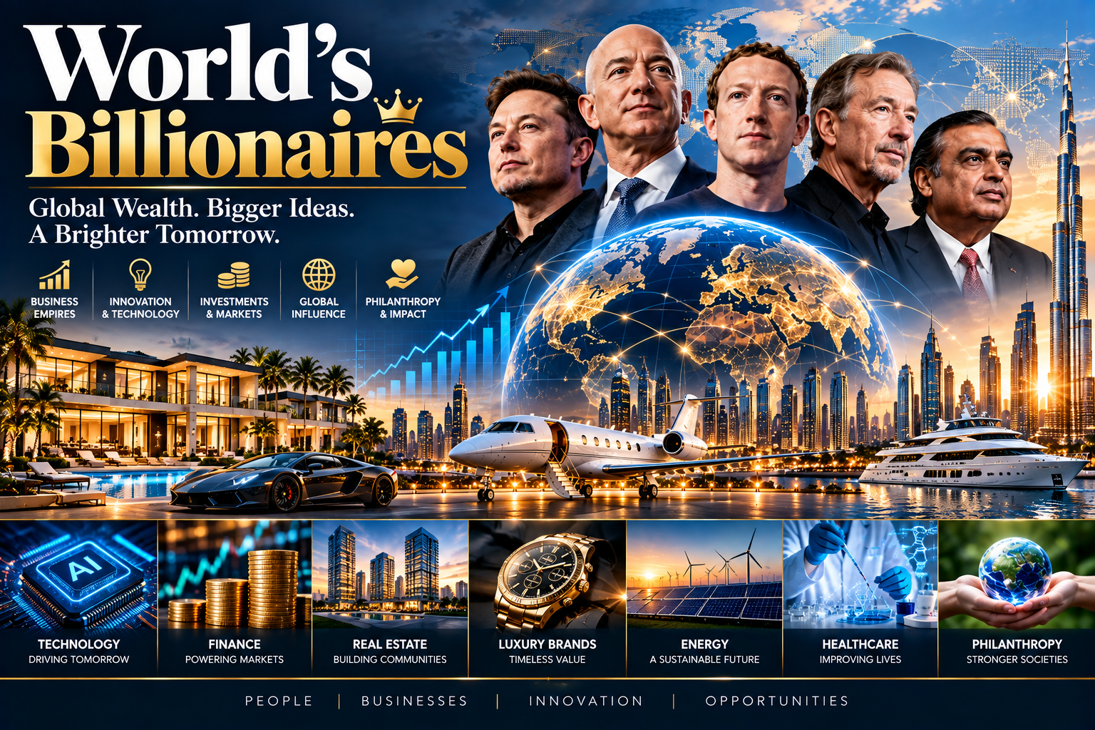 World's Billionaires: Global Wealth, Business Empires, and the People Shaping the Economy