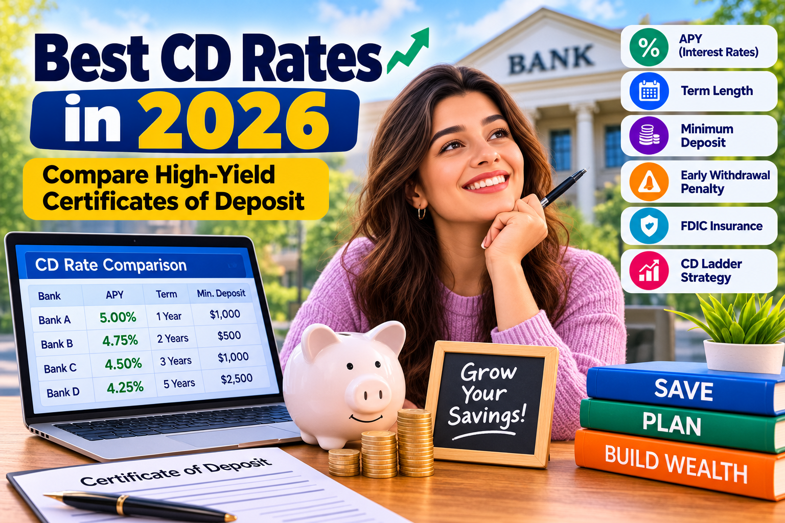 Best CD Rates in 2026: Compare High-Yield Certificates of Deposit