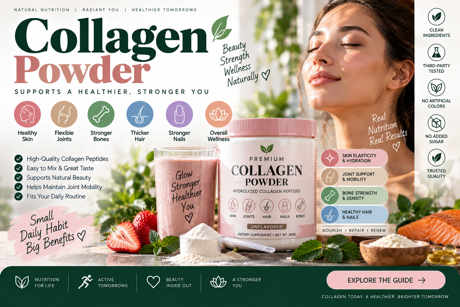 Collagen Powder: Benefits, Types, Uses, Safety, and What to Know