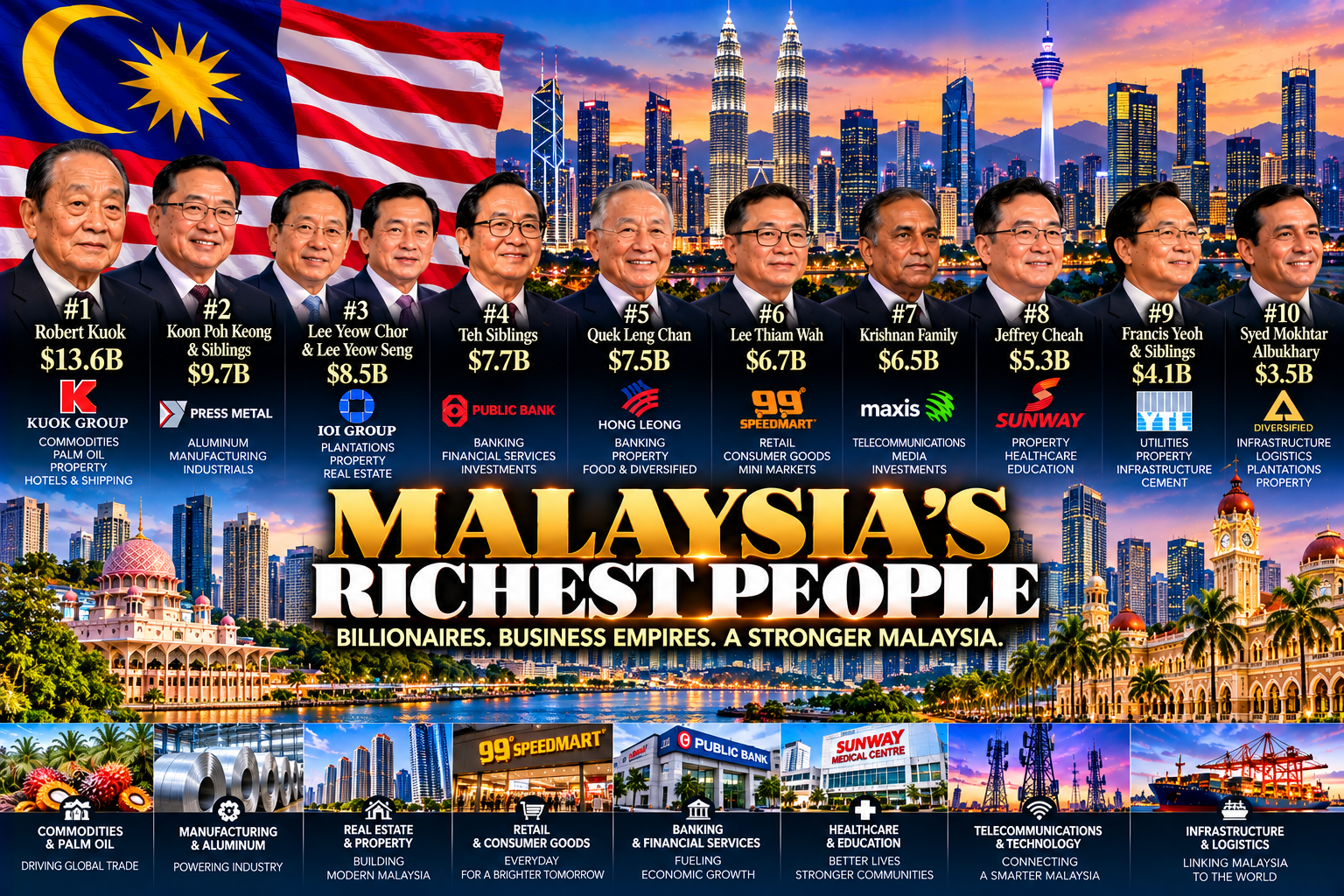 Malaysia’s Richest People: Billionaires, Business Empires, and the Industries Behind Their Wealth