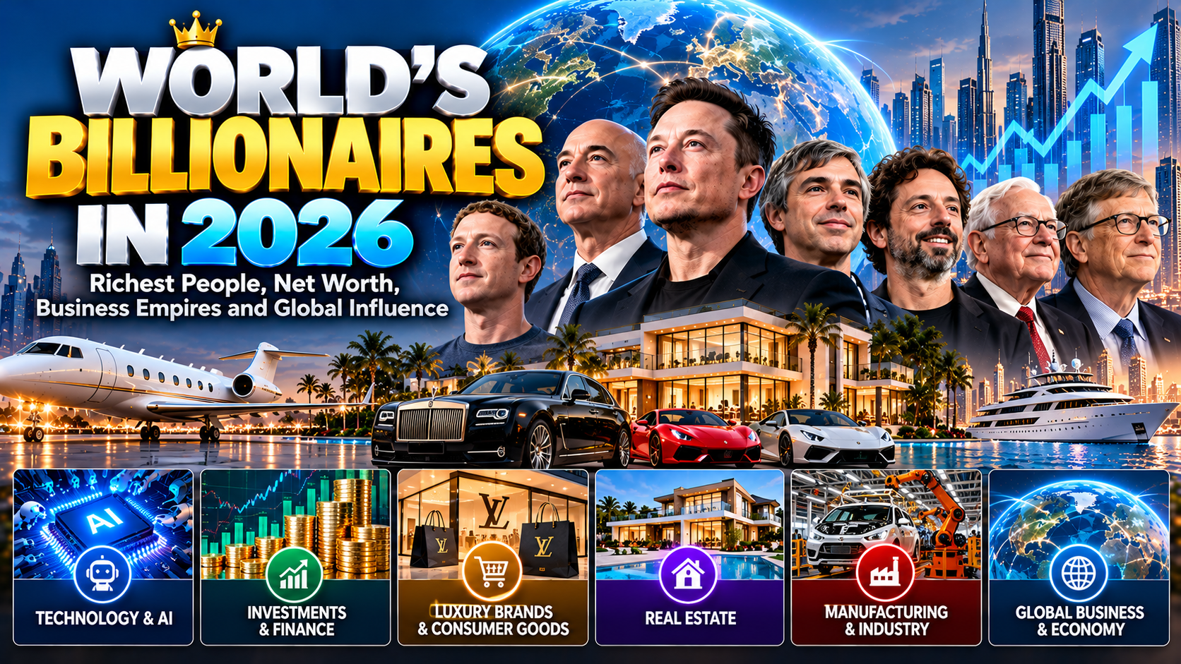 World's Billionaires in 2026: Richest People, Net Worth, and Sources of Wealth