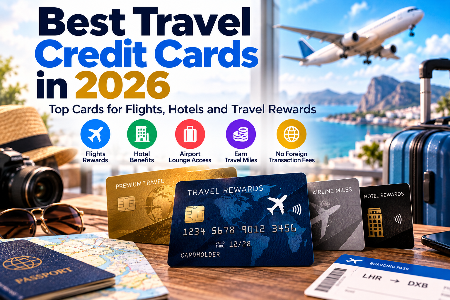 Best Travel Credit Cards in 2026: Top Cards for Miles, Flights, Hotels, and Travel Rewards