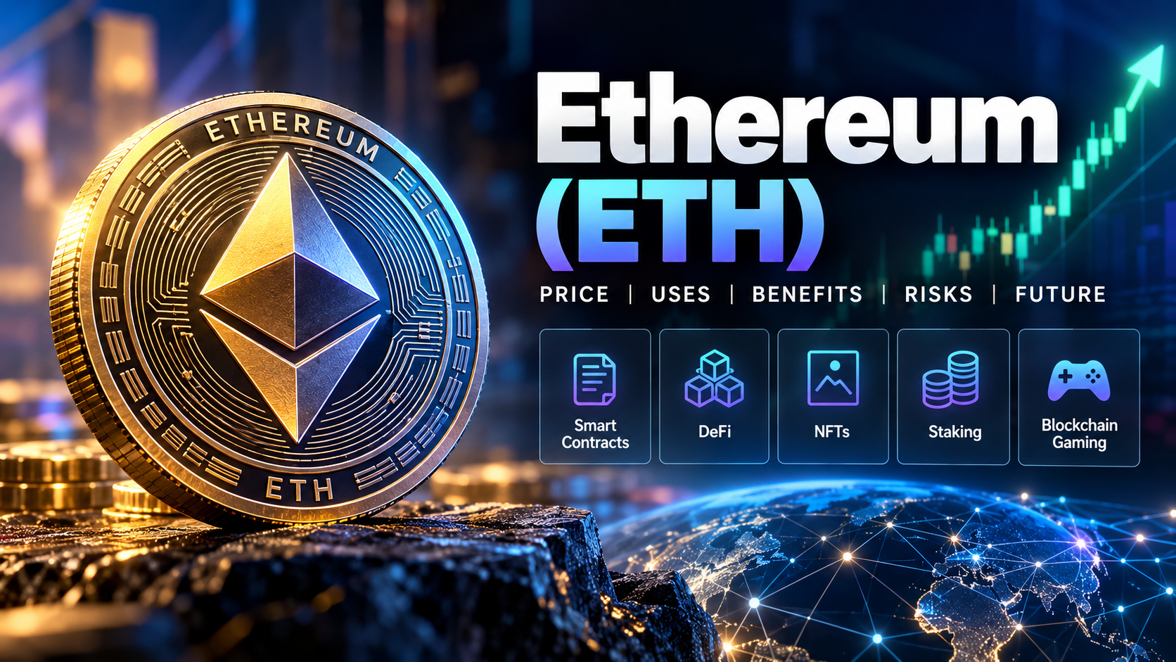 Ethereum (ETH) Explained: How It Works, Price Factors, Benefits, Risks, and Future Potential