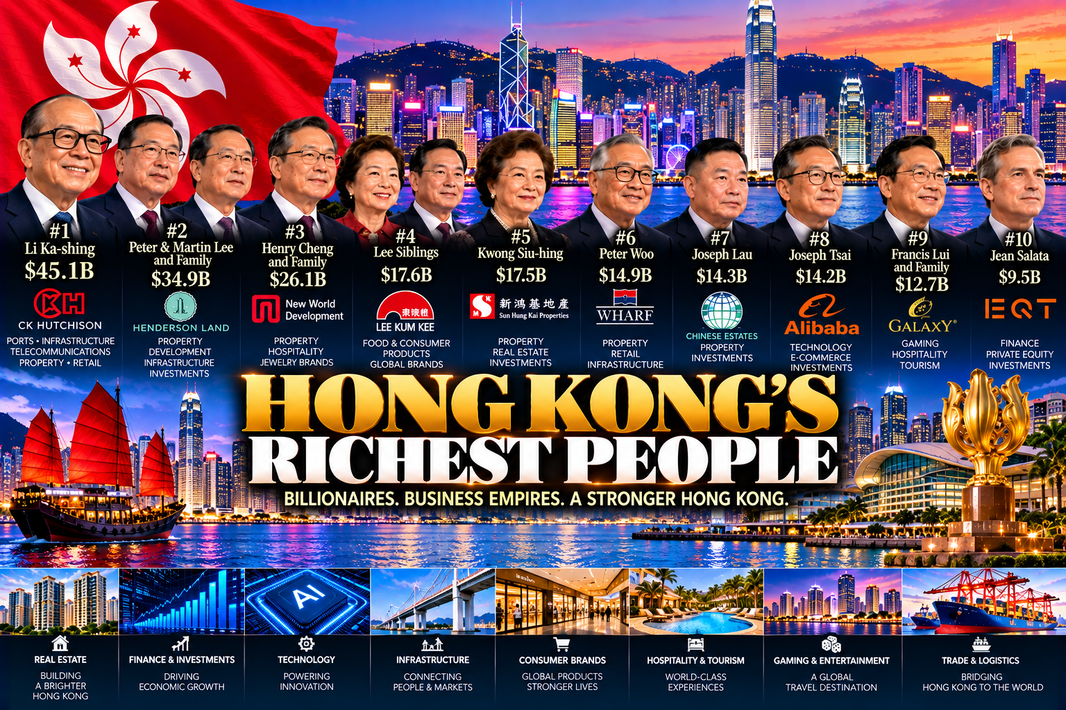 Hong Kong’s Richest People: Billionaires, Business Empires, and the Industries Behind Their Wealth