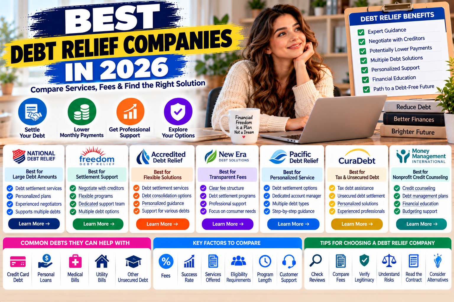Best Debt Relief Companies in 2026: Compare Services, Fees, and Risks
