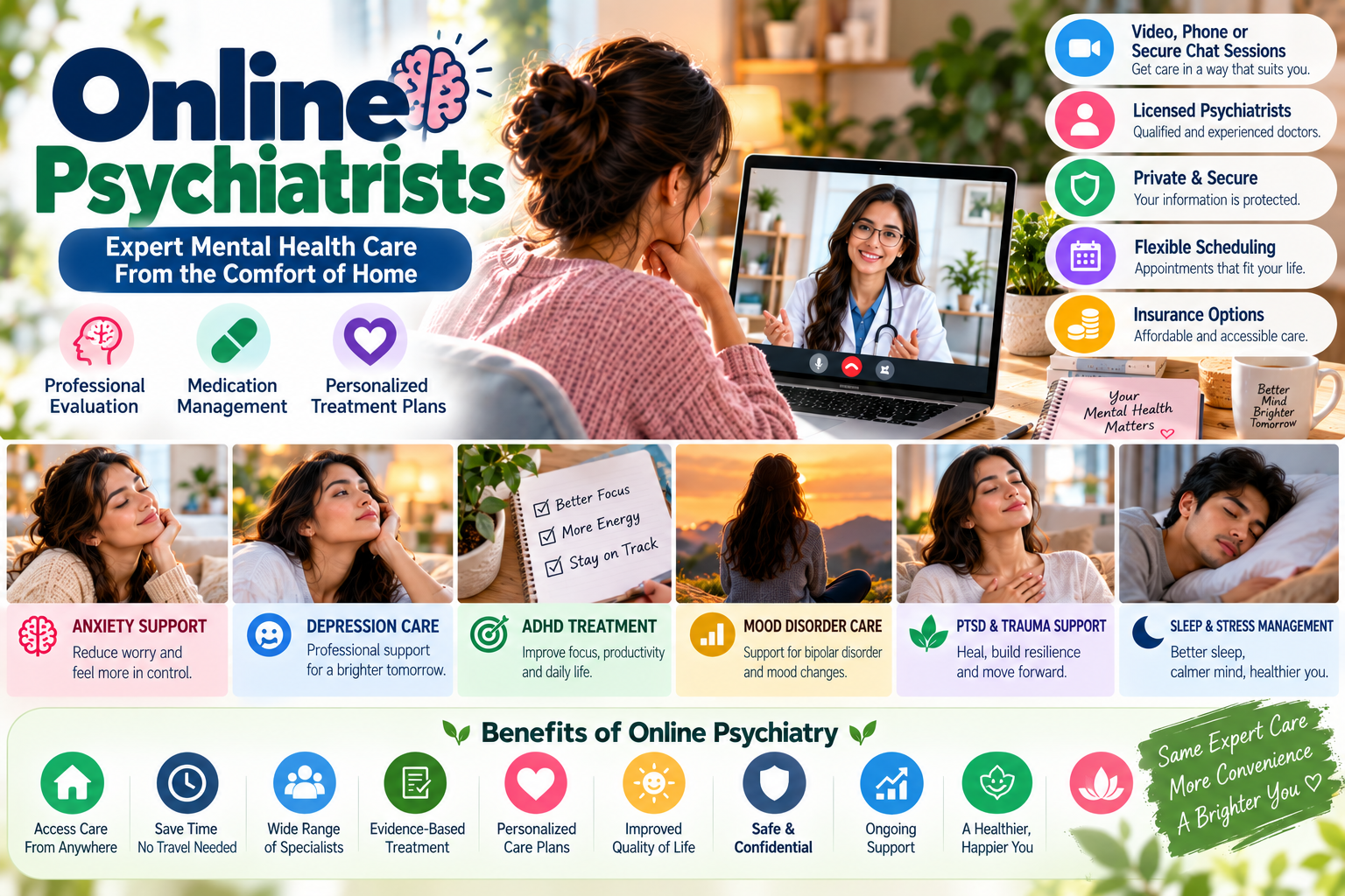 Online Psychiatrists: A Complete Guide to Virtual Psychiatric Care, Medication Management, Costs, and 2026 Trends