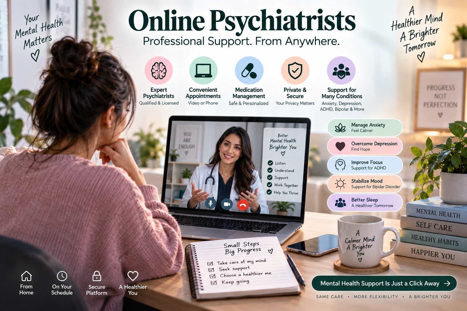 Online Psychiatrists: How Virtual Psychiatric Care Works and How to Choose a Provider