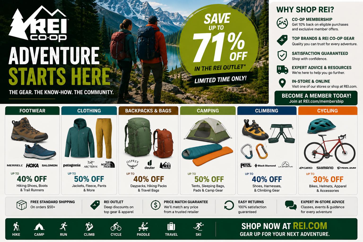 REI Deals: Best Outdoor Gear, Hiking Shoes, Camping Equipment & Apparel