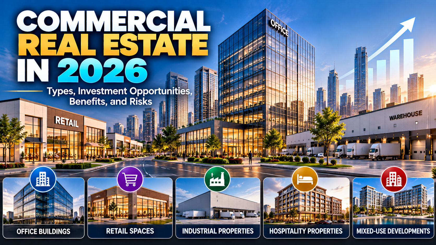 Commercial Real Estate in 2026: Types, Investment Strategies, Benefits, and Risks