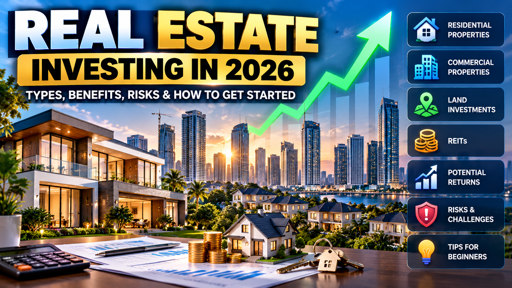Real Estate Investing in 2026: Types, Benefits, Risks, and How to Get Started