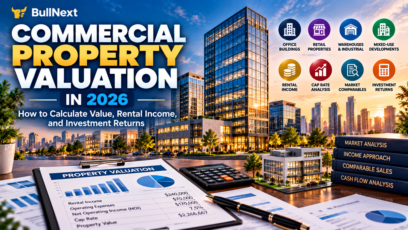 Commercial Property Valuation in 2026: How to Calculate Value, Rental Income, and Investment Returns