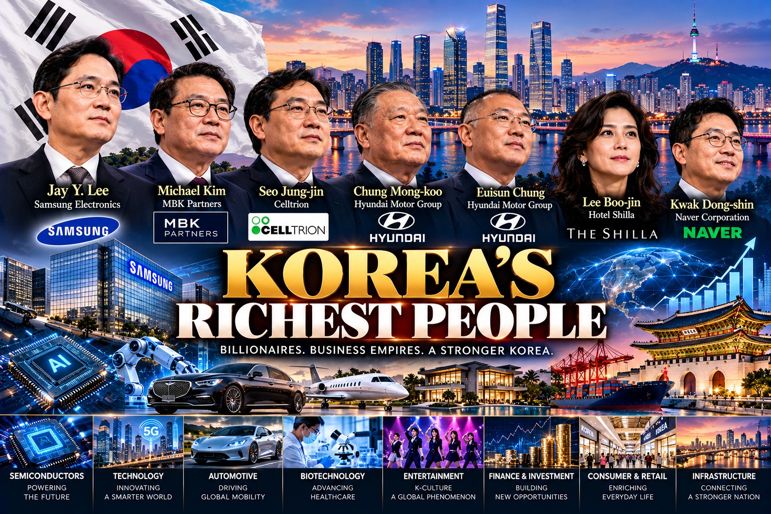 Korea’s Richest People: Billionaires, Business Empires, and the Industries Behind Their Wealth