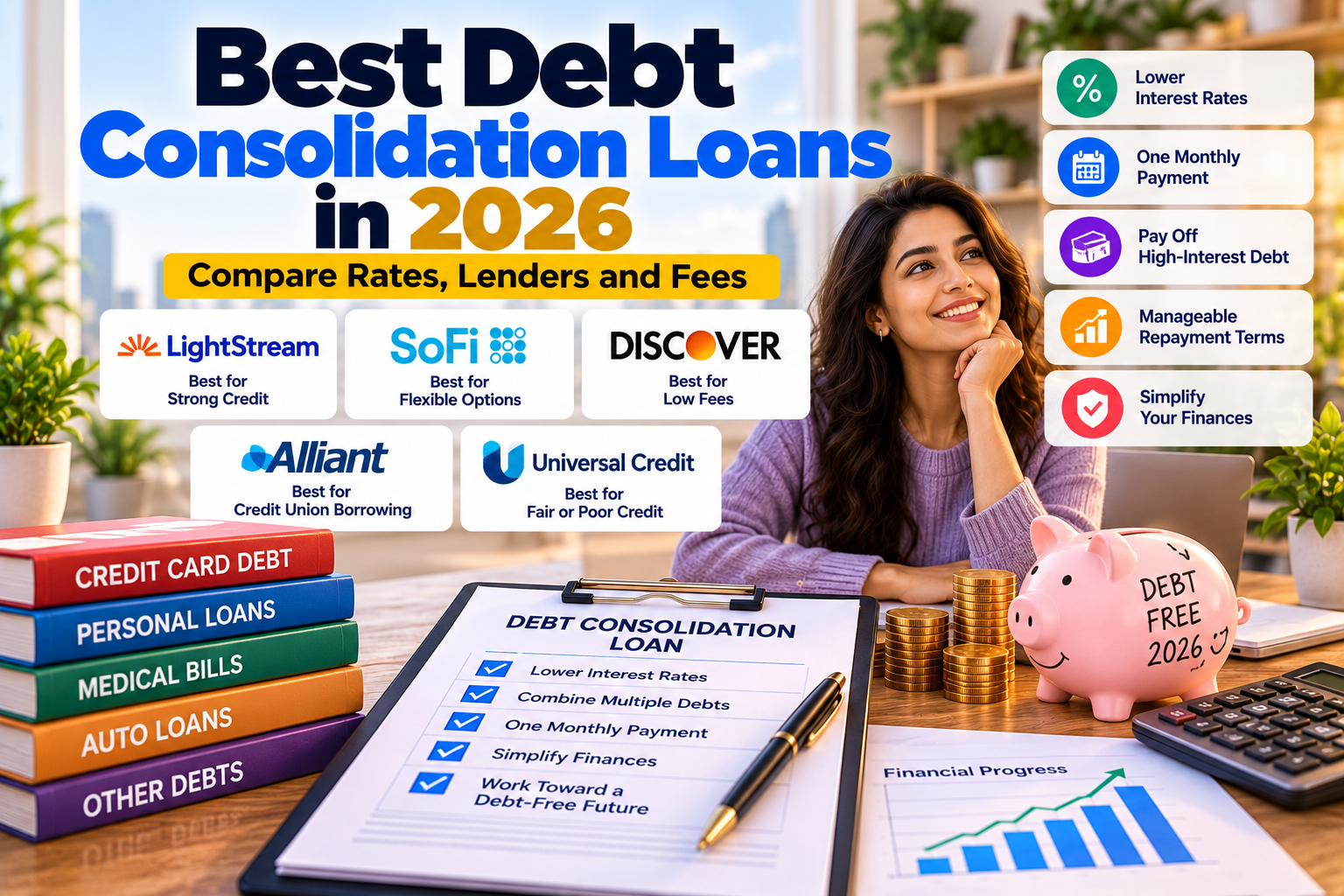 Best Debt Consolidation Loans in 2026: Compare Rates, Lenders, and Fees