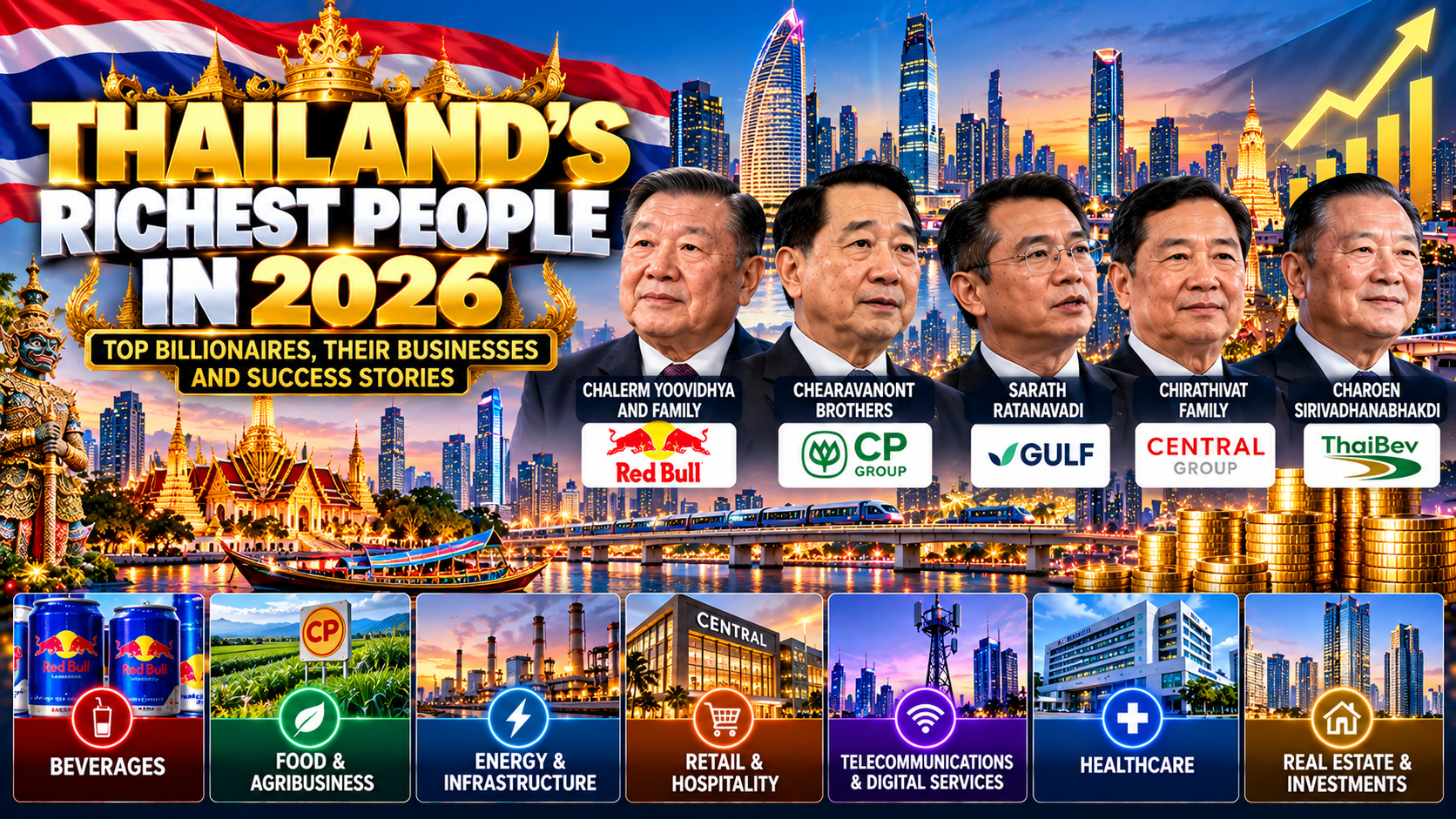 Thailand’s Richest People in 2026: Top 10 Billionaires, Net Worth and Success Stories